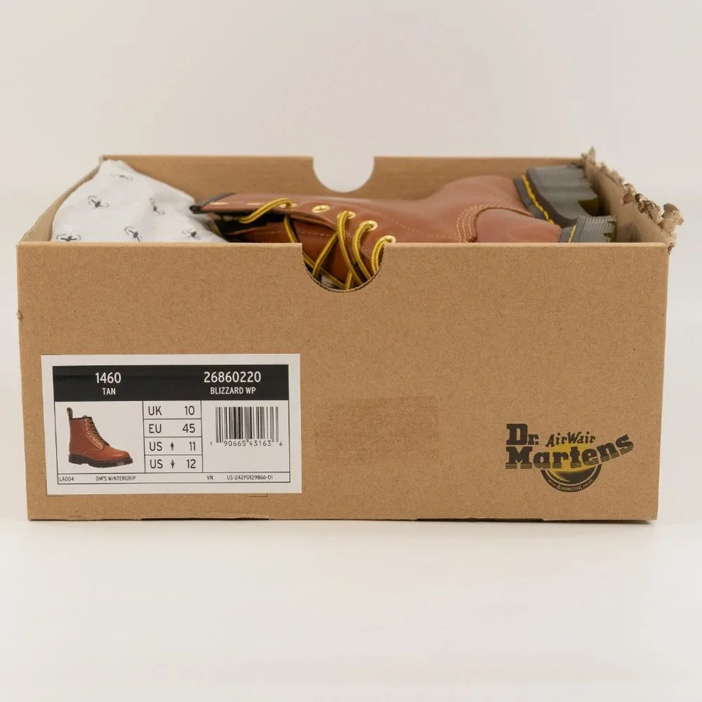 Dr Marten's Men's 1460 Blizzard Wintergrip Lace Up Tan Boots 26860220 Multi Size